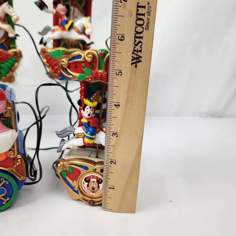 Mr. Christmas 1993 Mickey Holiday Carousel • Tested Works • Animated Ornaments